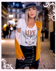 Tee-shirt blanc cassé Live