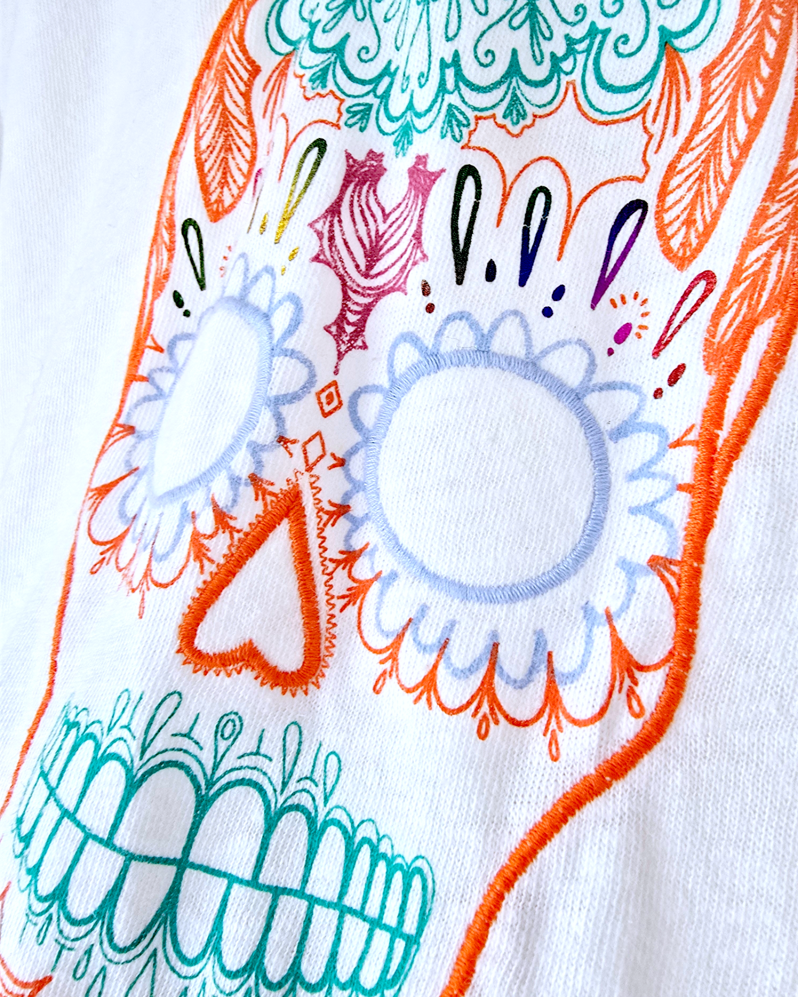 Tee-shirt blanc rock mexicain