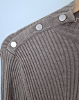 Pull beige col cheminé