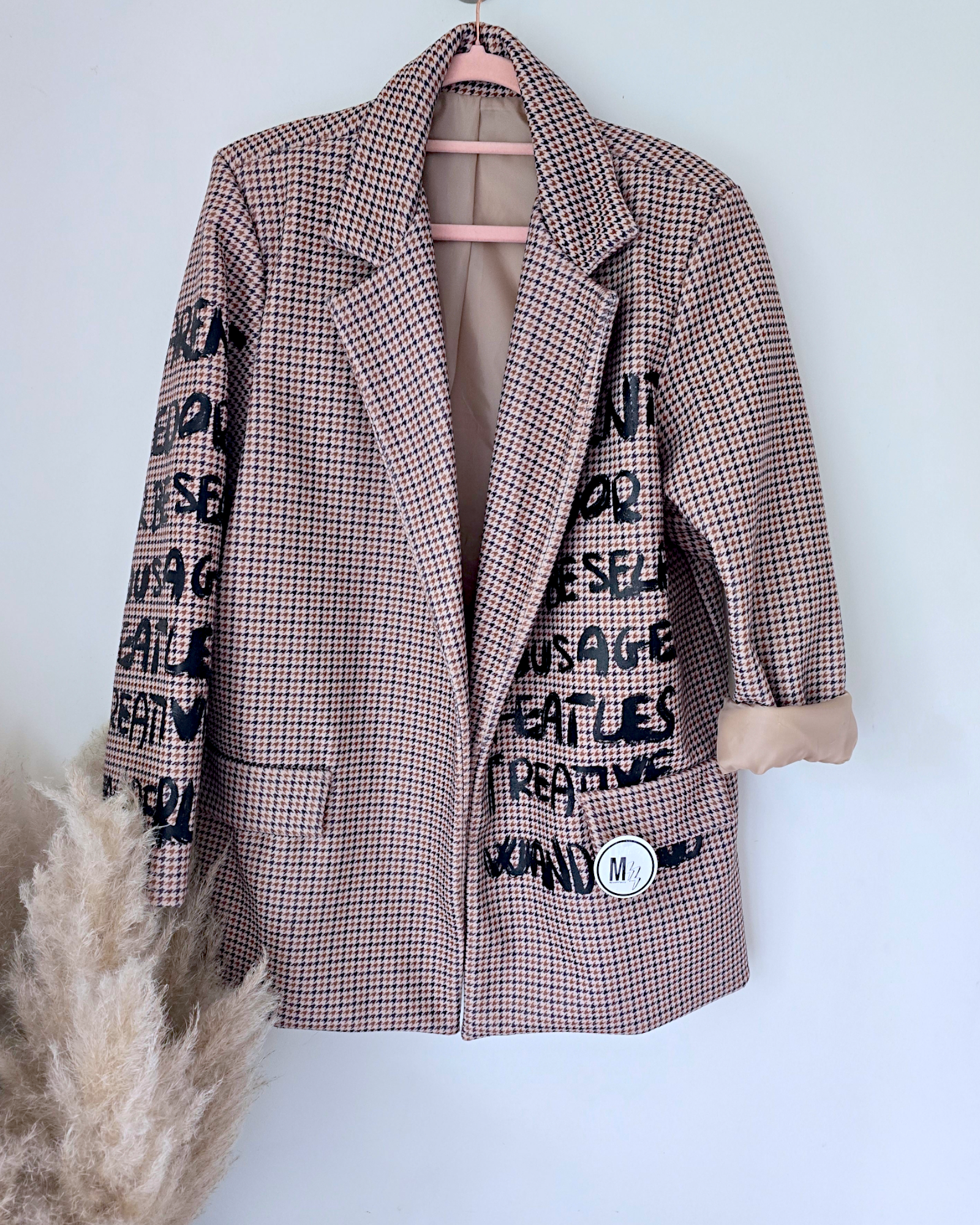 Veste boy pied-de-poule