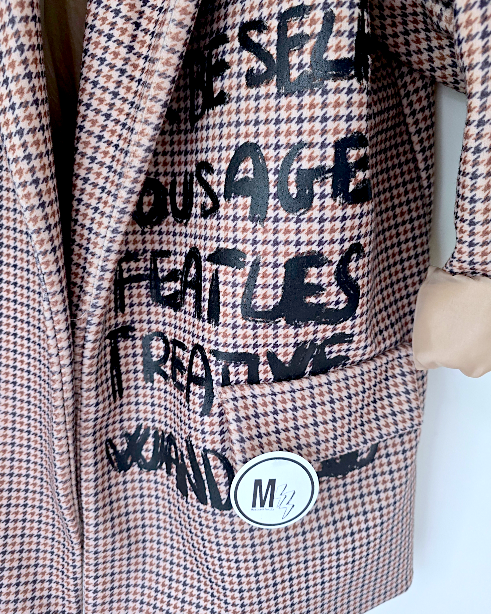 Veste boy pied-de-poule