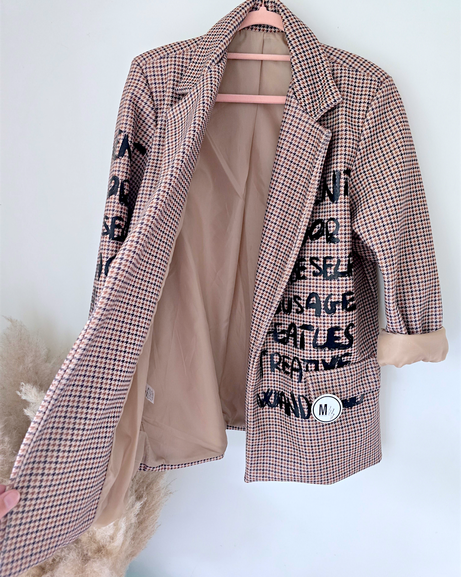 Veste boy pied-de-poule