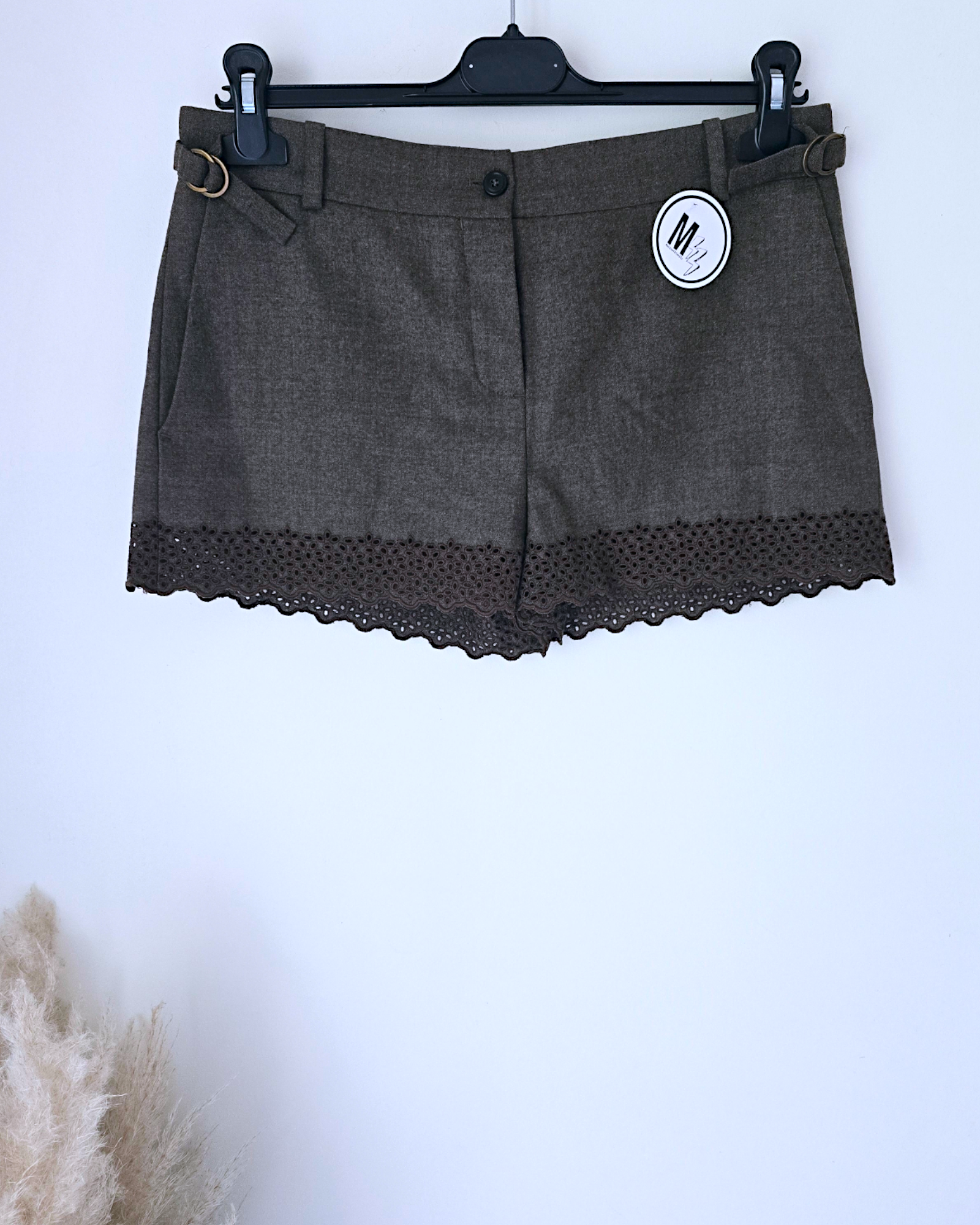 Short chic marron chiné