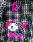 Veste boy tweed à tag