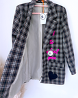 Veste boy tweed à tag
