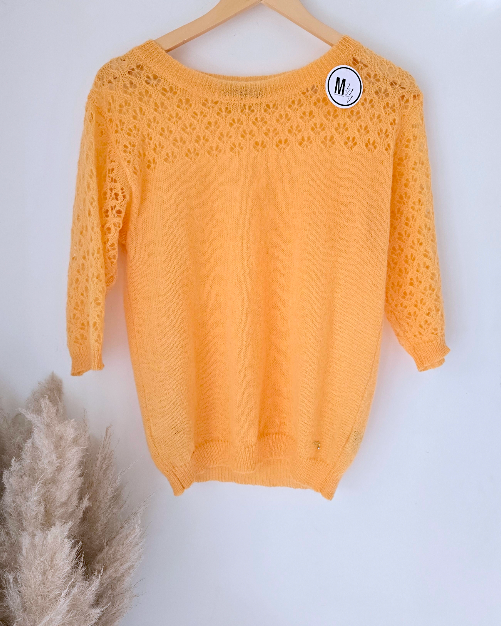🔥Pull jaune ajouré