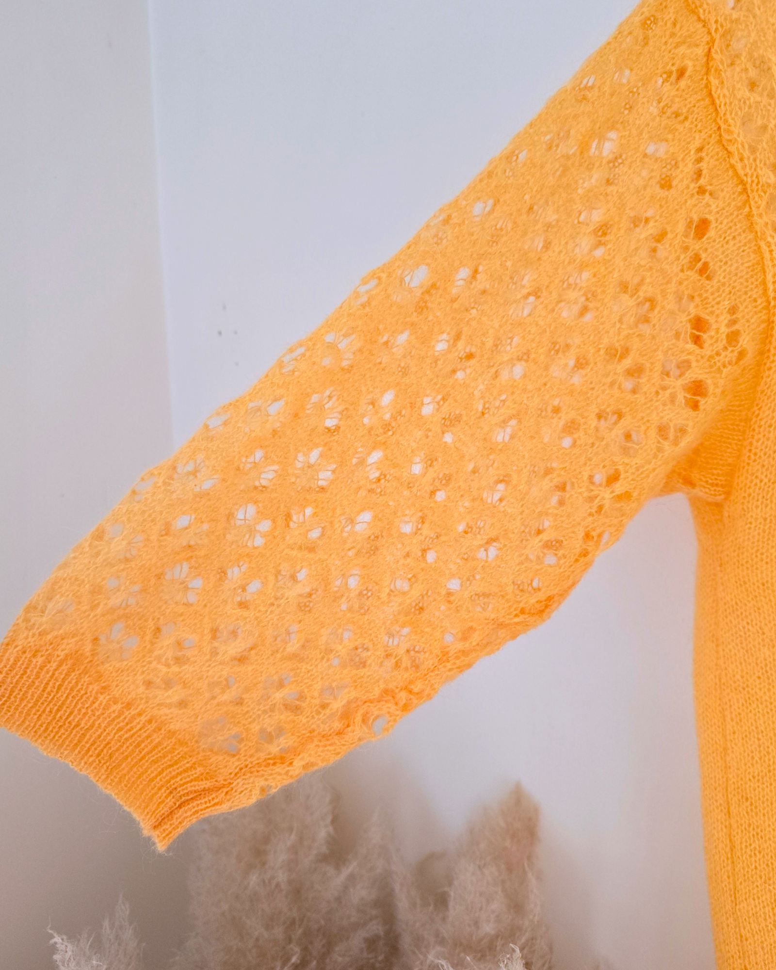 🔥Pull jaune ajouré