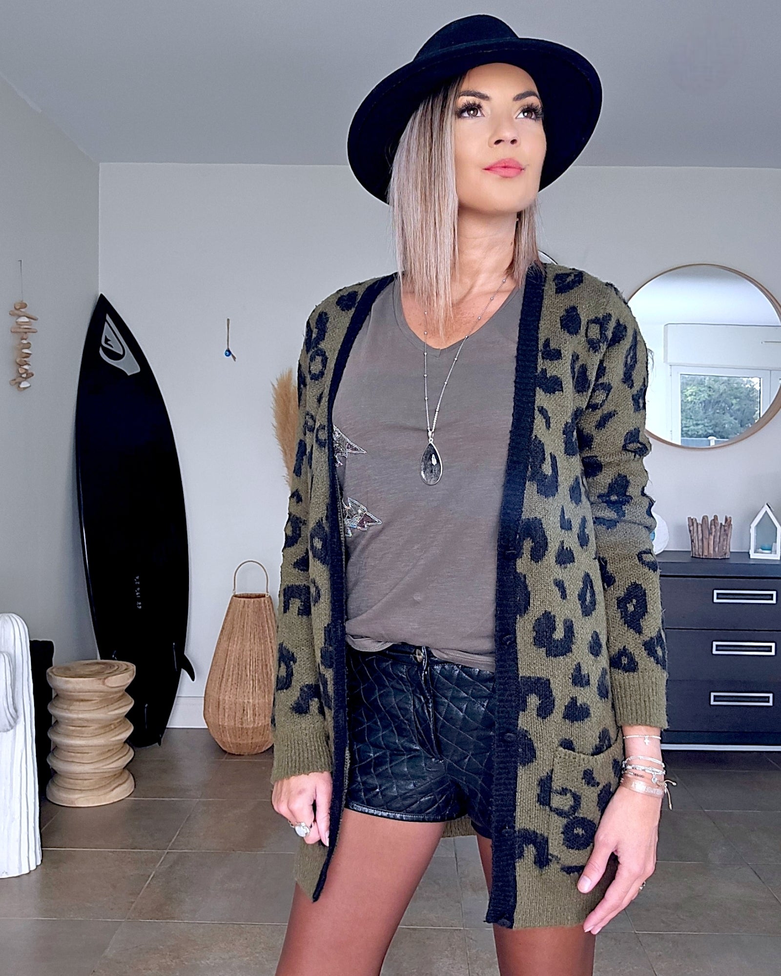 Gilet léo kaki
