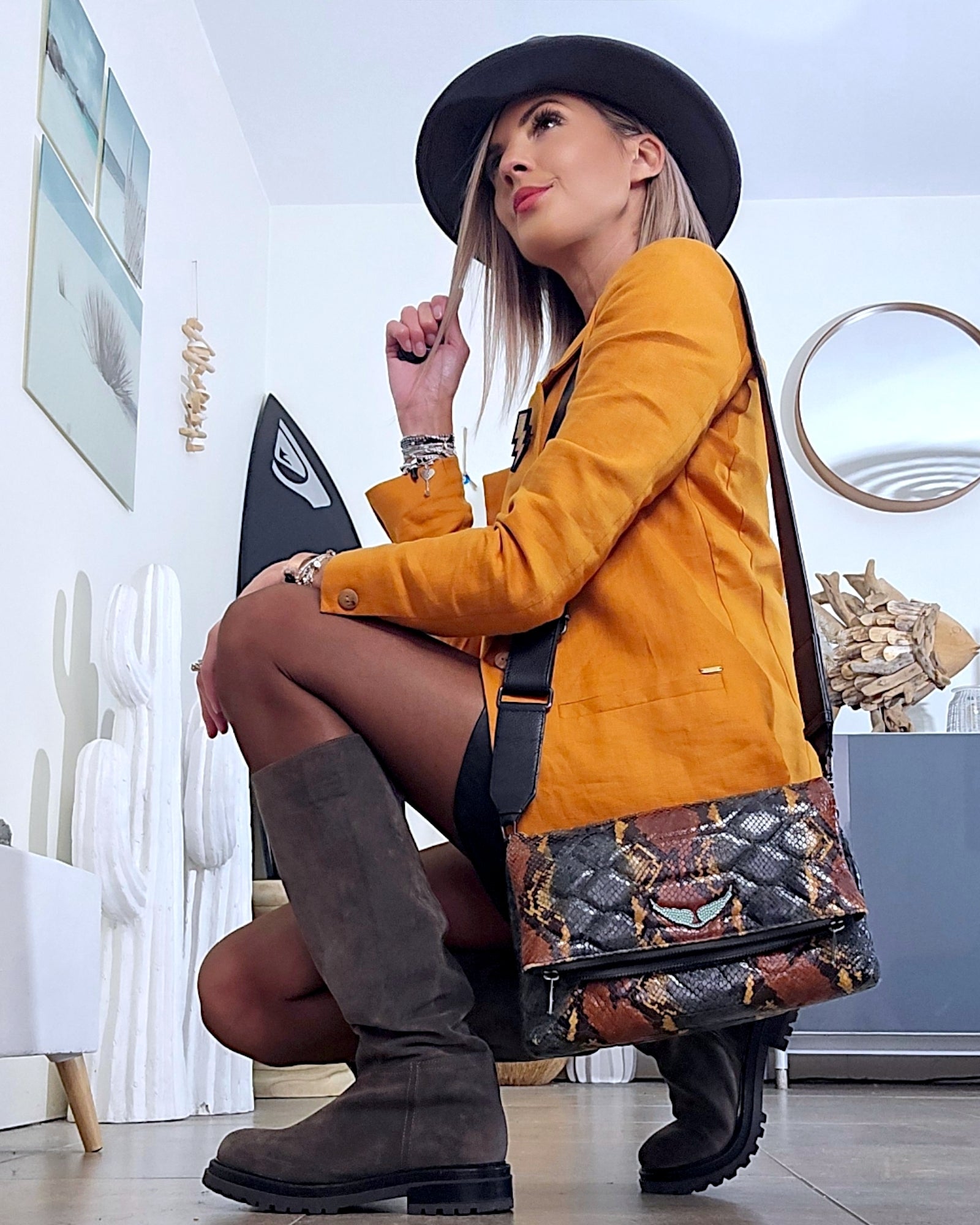 Sac rocky XL imprimé python