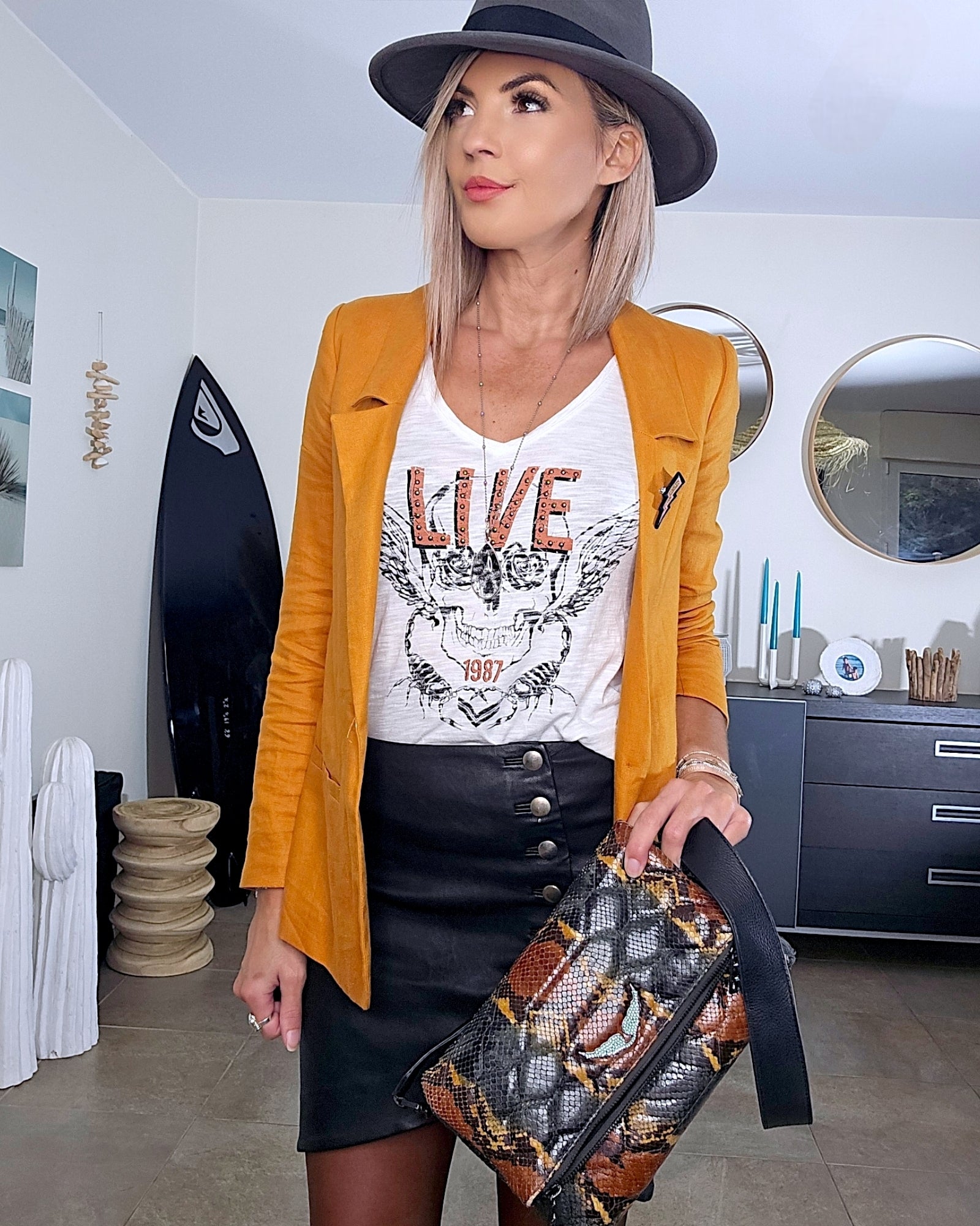 Sac rocky XL imprimé python