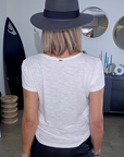 Tee-shirt blanc cassé Live