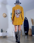 Surchemise velours skull