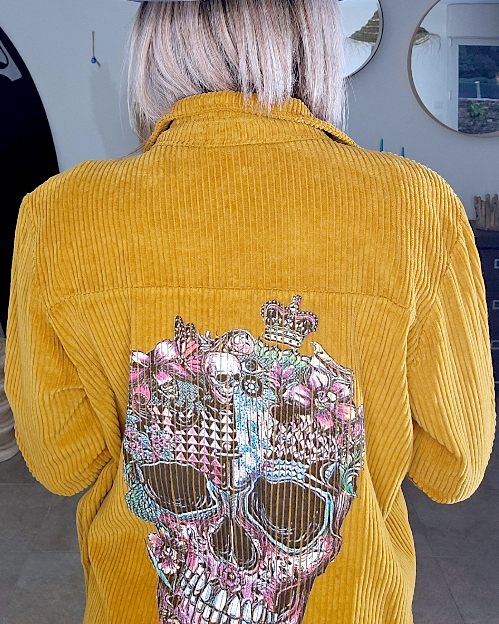 Surchemise velours skull