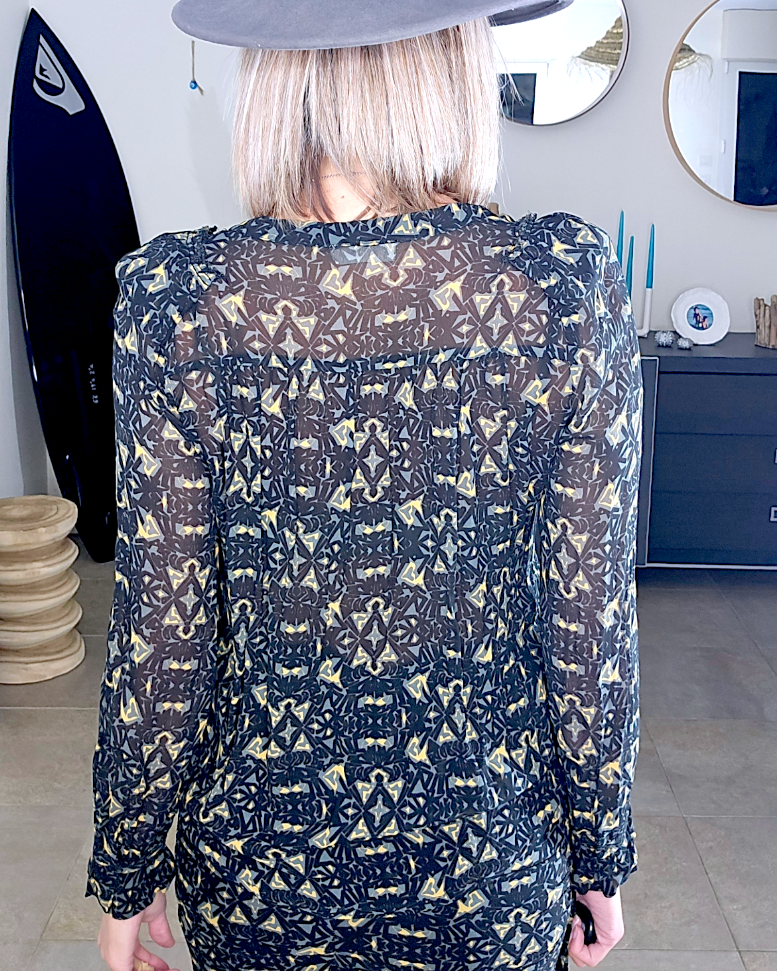 Blouse rode kaki