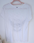 Tee-shirt blanc cassé Live