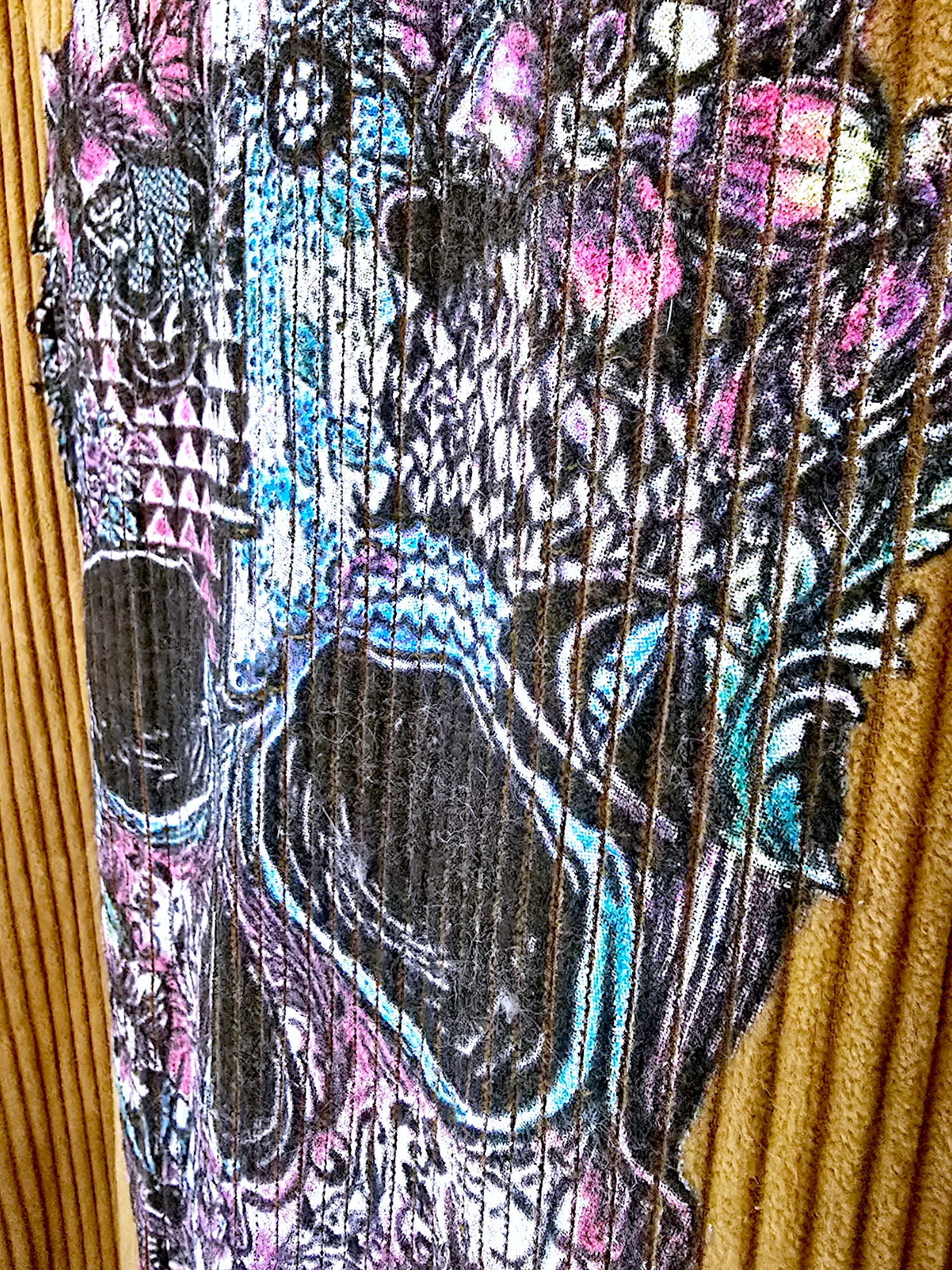 Surchemise velours skull
