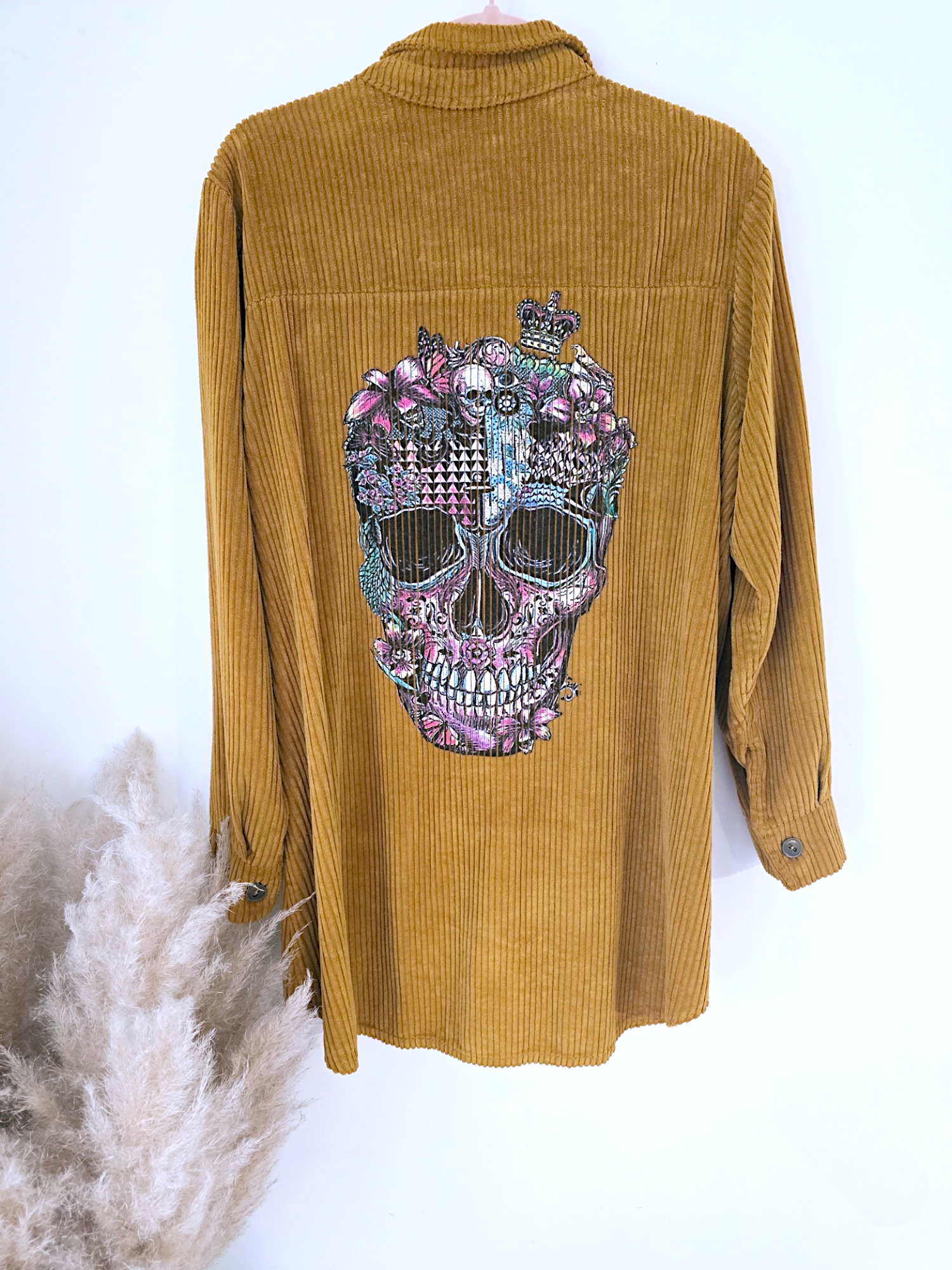 Surchemise velours skull