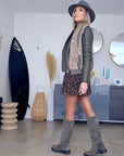 Perfecto cuir kaki