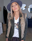 Perfecto cuir kaki