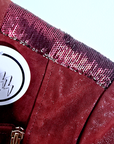 Perfecto cuir bordeaux irisé