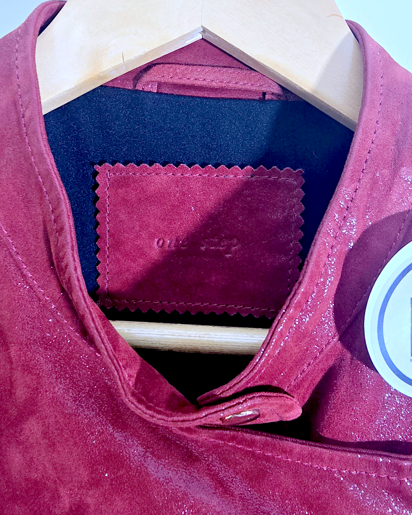 Perfecto cuir bordeaux irisé