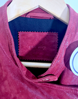 Perfecto cuir bordeaux irisé