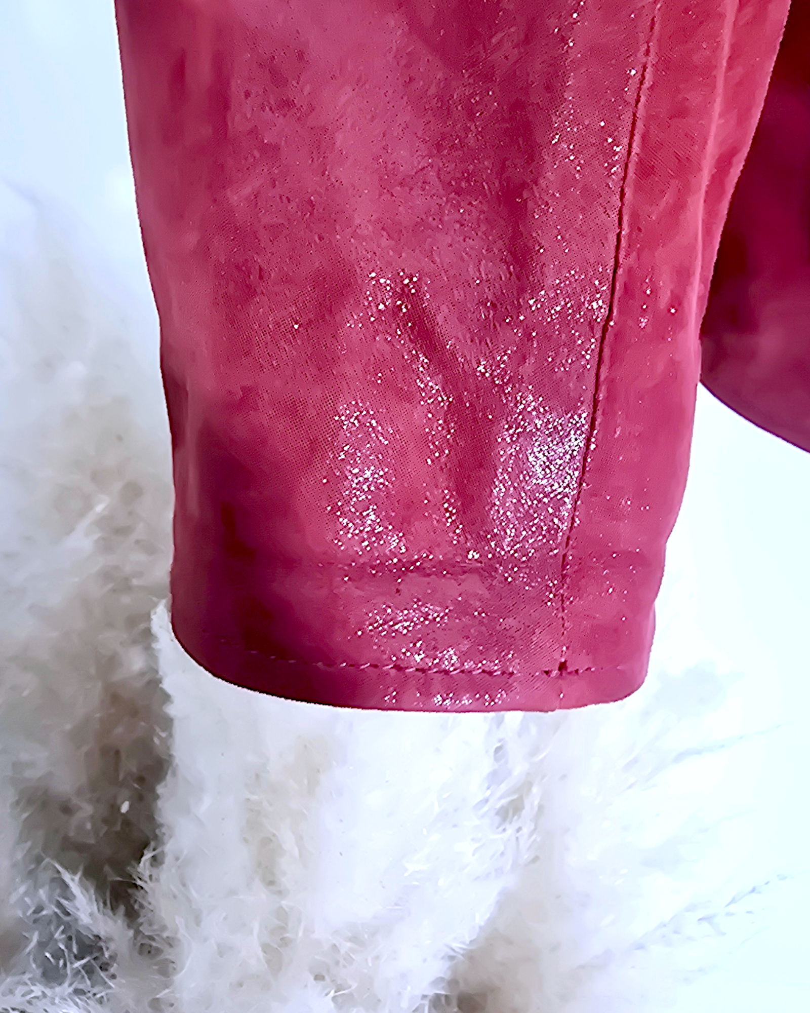 Perfecto cuir bordeaux irisé