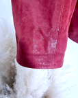 Perfecto cuir bordeaux irisé
