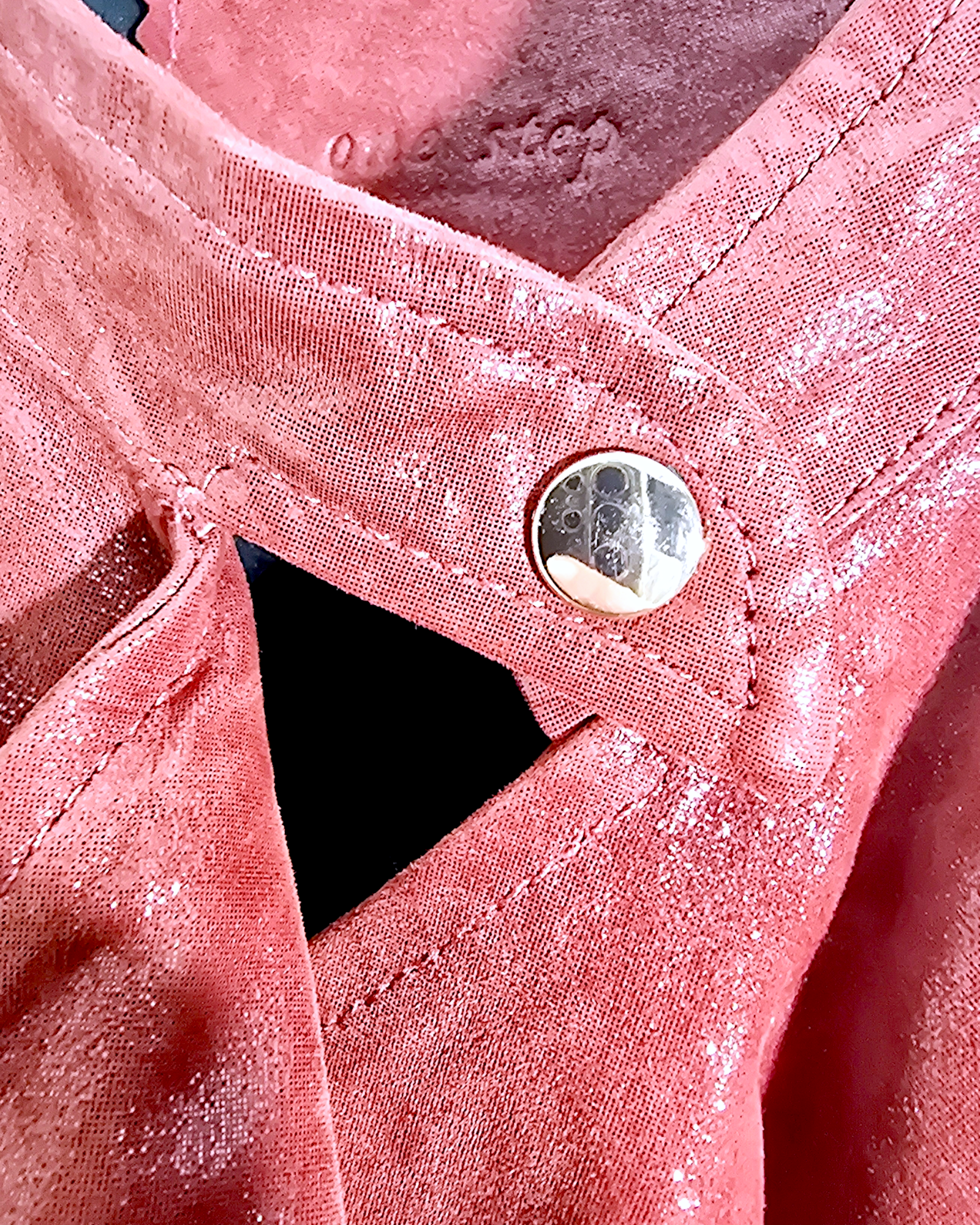 Perfecto cuir bordeaux irisé