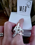 Bague anneau en argent