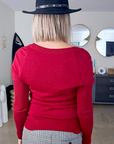 Pull double sens bordeaux