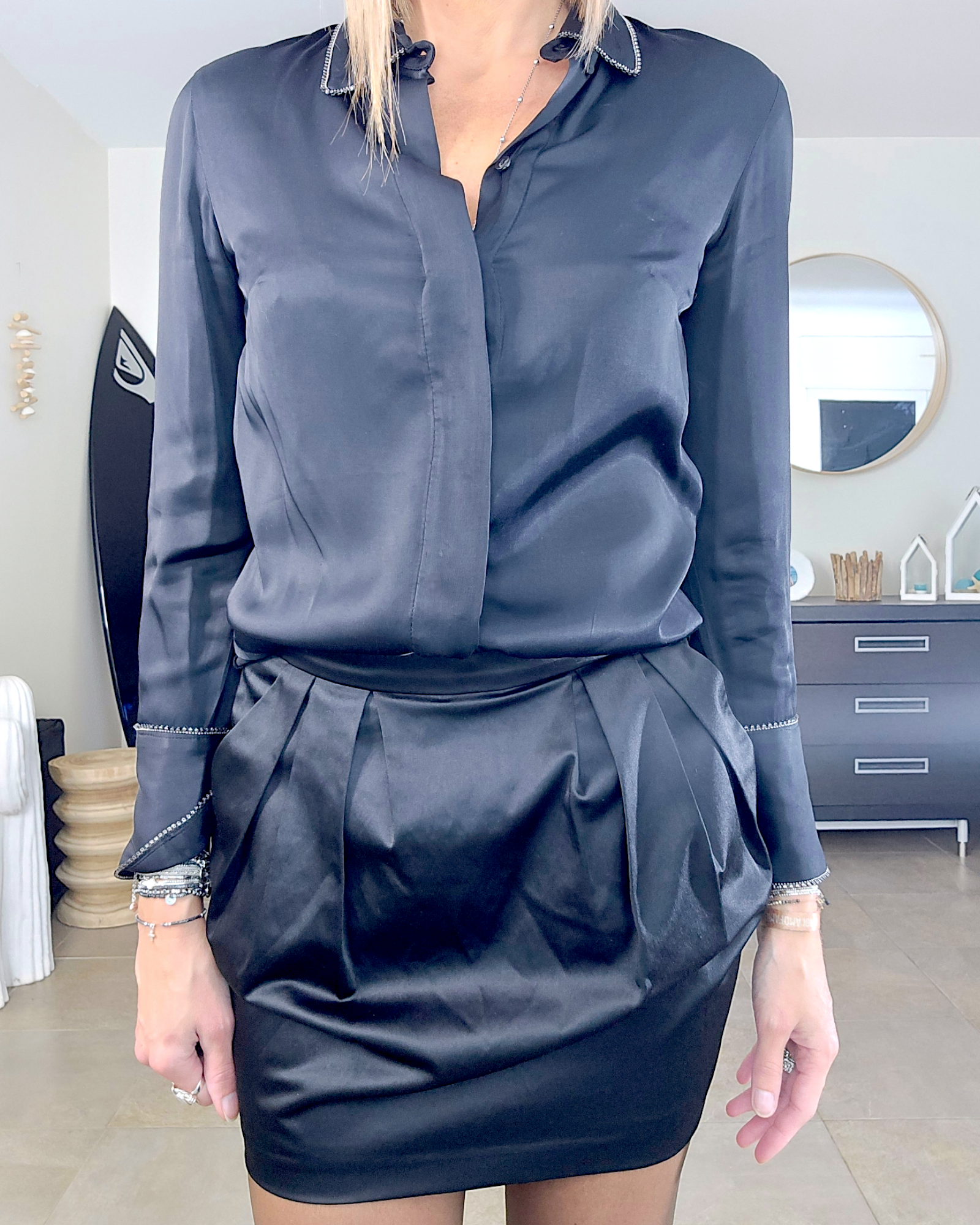 Chemise satinée