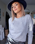 Sweat gris argenté