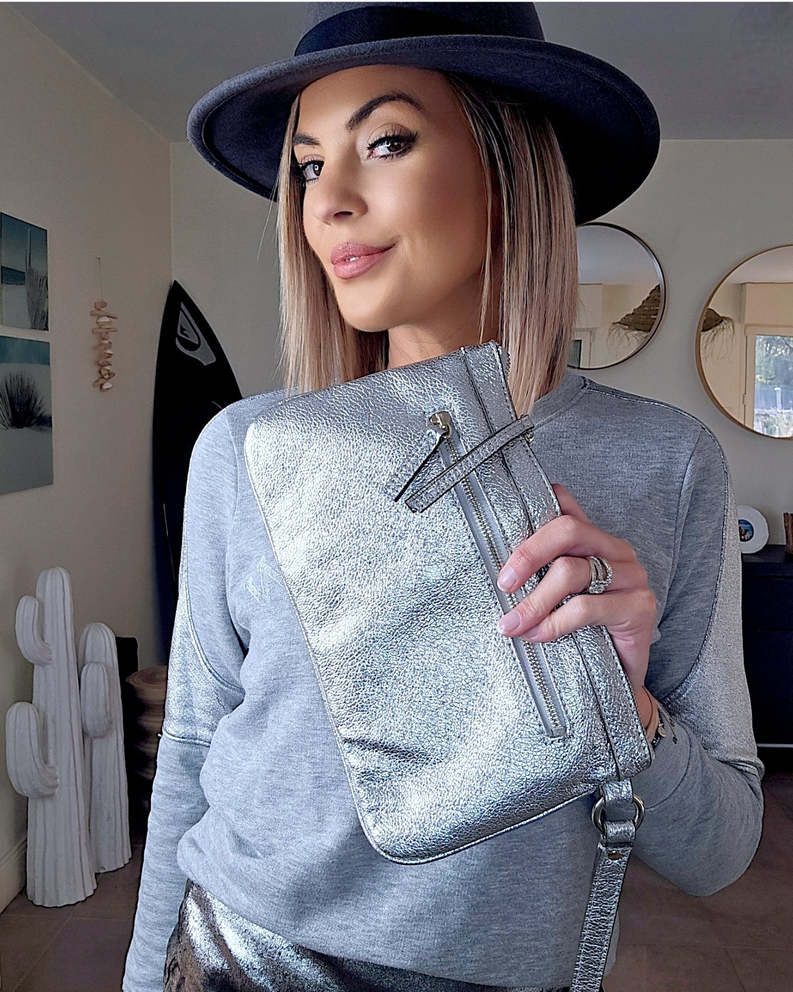 Pochette star cloutée