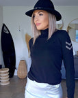 Pull col roulé noir