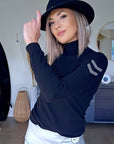 Pull col roulé noir