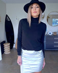 Pull col roulé noir