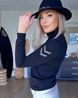 Pull col roulé noir