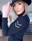 Pull col roulé noir