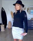 Pull col roulé noir
