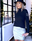 Pull col roulé noir