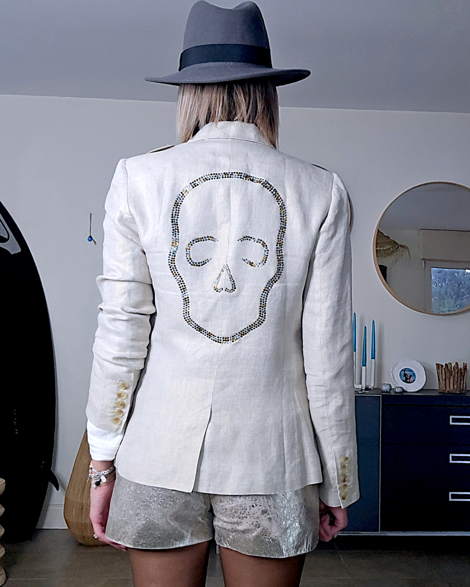 Veste skull irisée