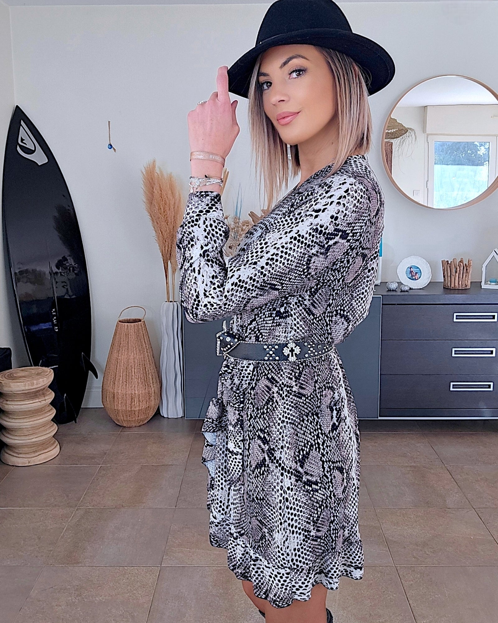 Robe imprimée python