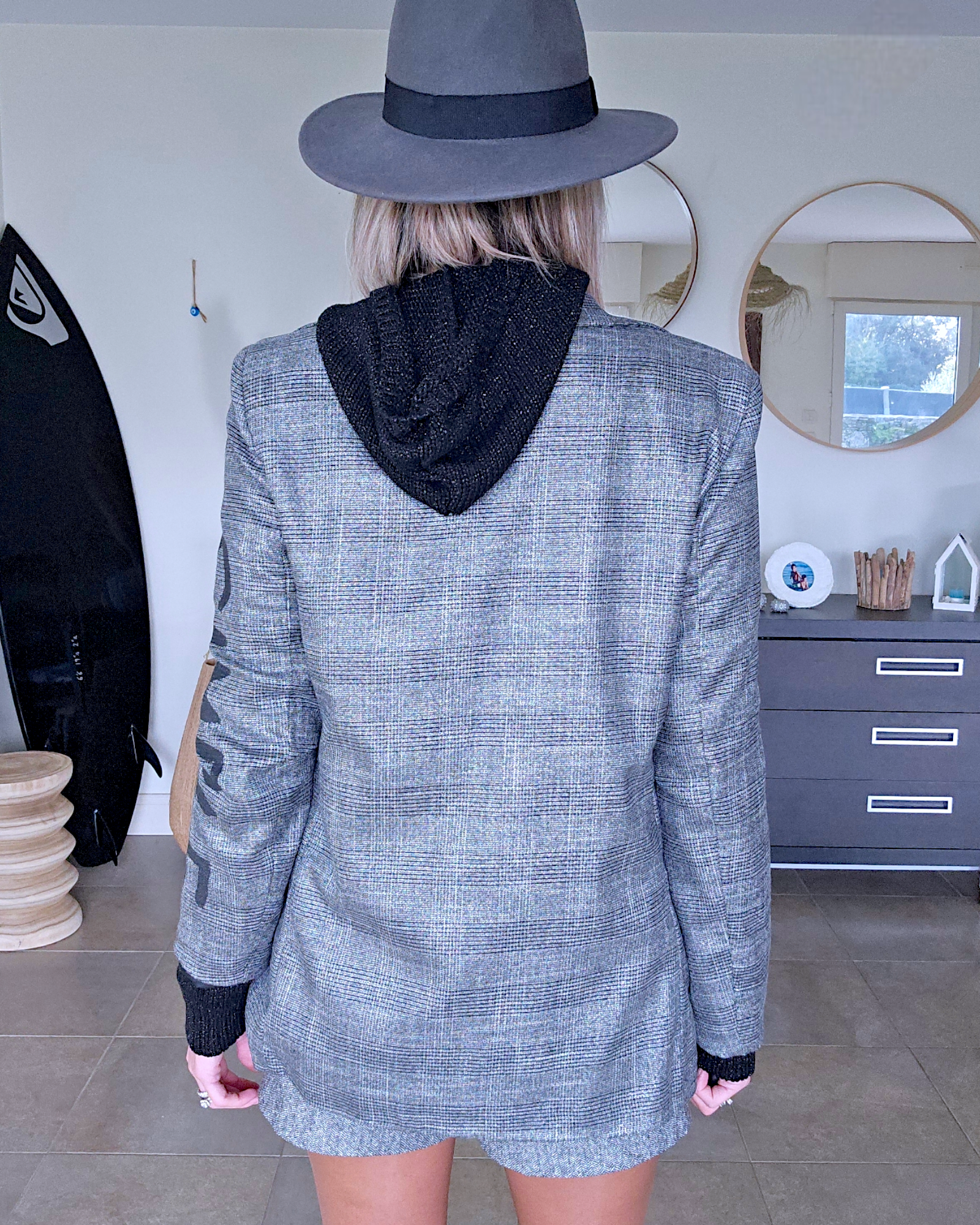 Veste star à tag coupe boy