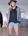 Veste star à tag coupe boy