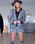 Veste star à tag coupe boy