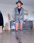 Veste star à tag coupe boy