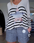 Pull marin avec étoile