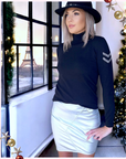 Pull col roulé noir