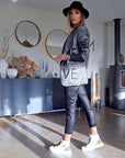 Veste star à tag coupe boy